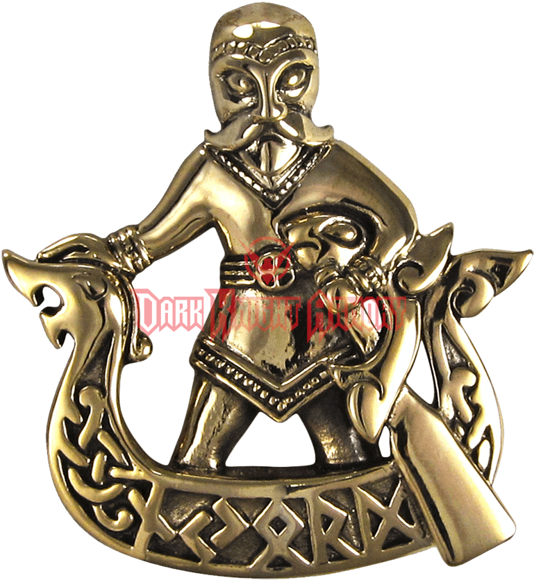 Bronze Norse God Njord Pendant - Bronze Norse God Njord Runic Viking Pendant (850x850), Png Download