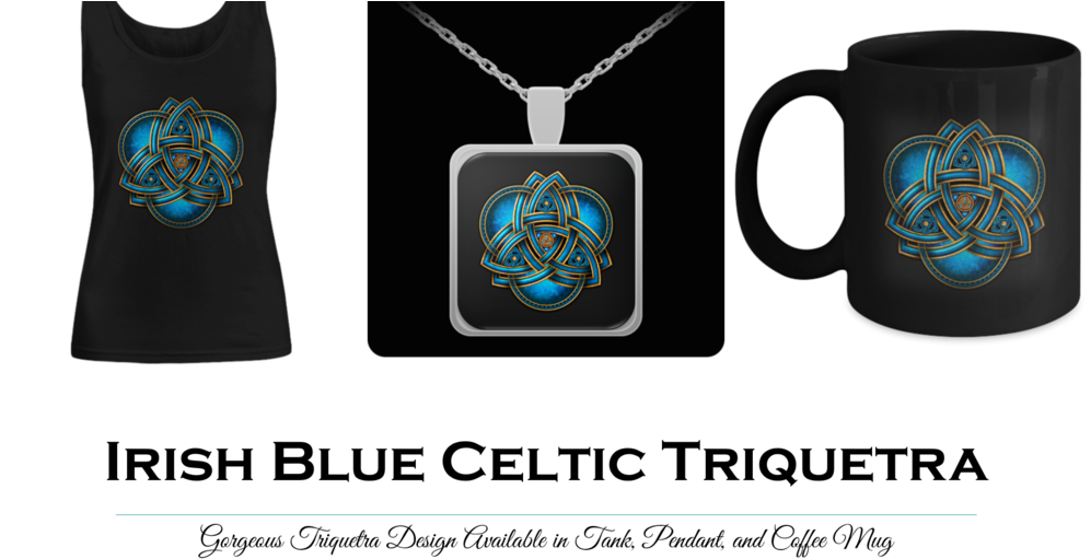 Bad Ass Celtic Triquetra Set - Pug Lover, Pug Jewelry, Pug Necklace, Novelty Dog Jewelry, (1024x525), Png Download