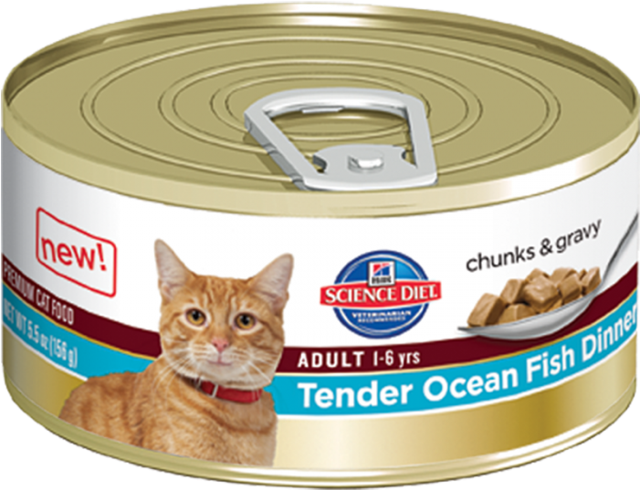 Science Diet Adult Tender Ocean Fish Dinner Canned - Science Diet Liver Cat Food (700x700), Png Download