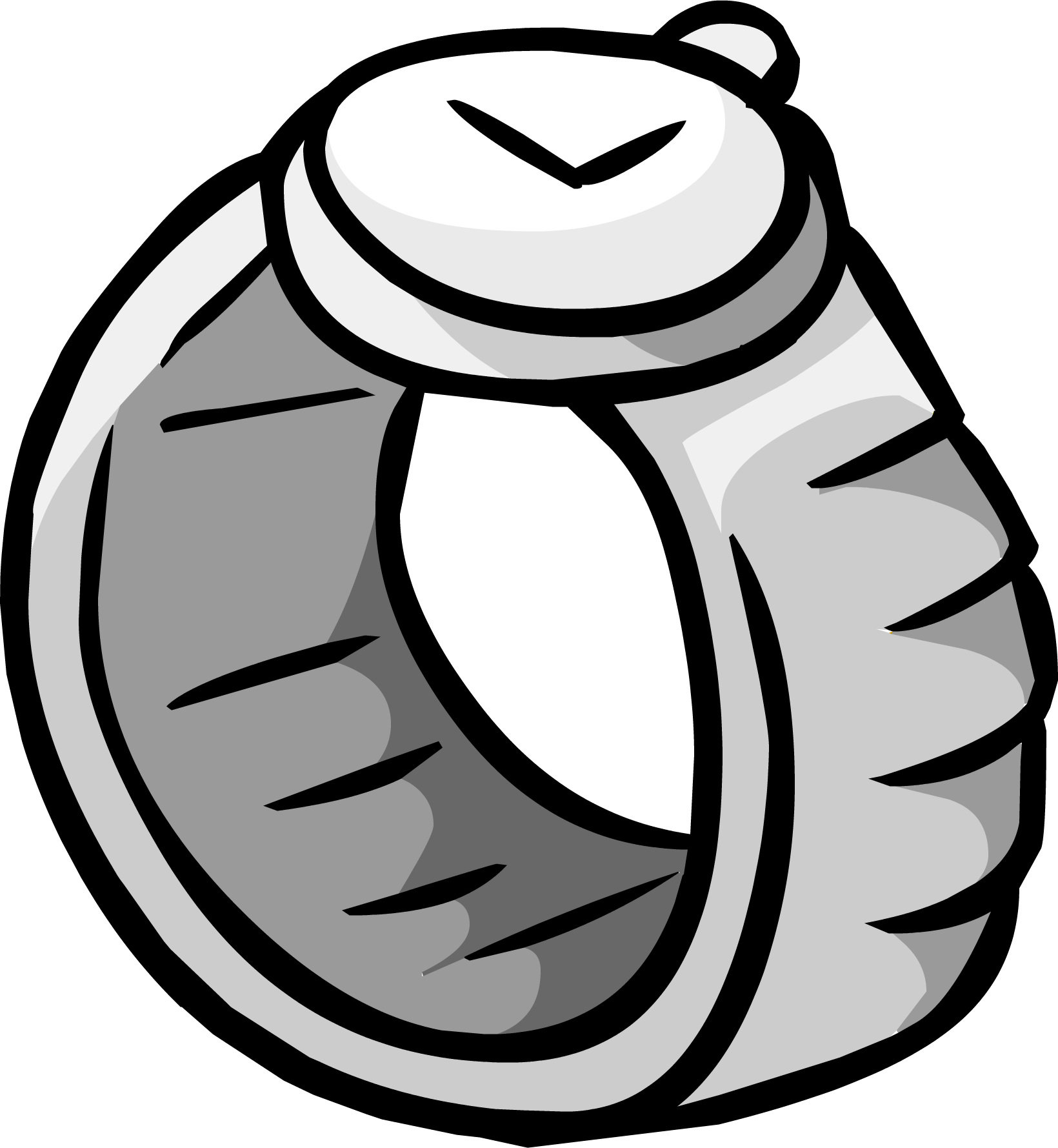 Silver Watch Clothing Icon Id 323 - Club Penguin Watch (1640x1779), Png Download