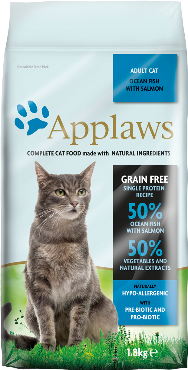 Applaws - Applaws Adult Dry Ocean Fish With Salmon Cat Food 350g (783x1276), Png Download