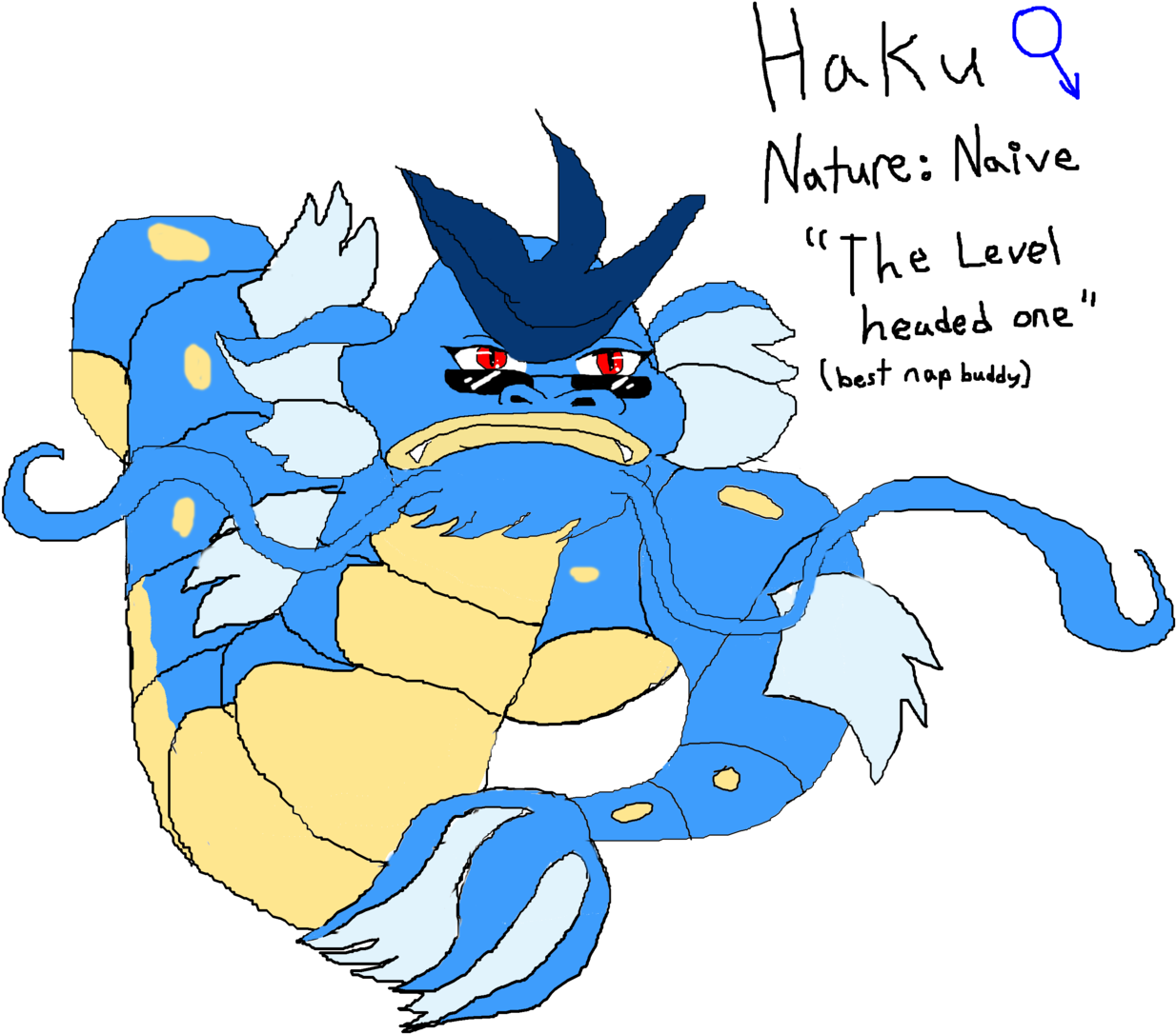 Graphic Transparent Library Gyarados Drawing Character - Cartoon (1280x1280), Png Download