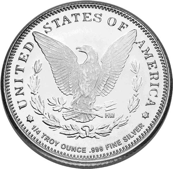 1 4 Oz Silver Round Morgan Silver Dollar - Canadian Coin 10 Cents 1936 Dot (600x600), Png Download
