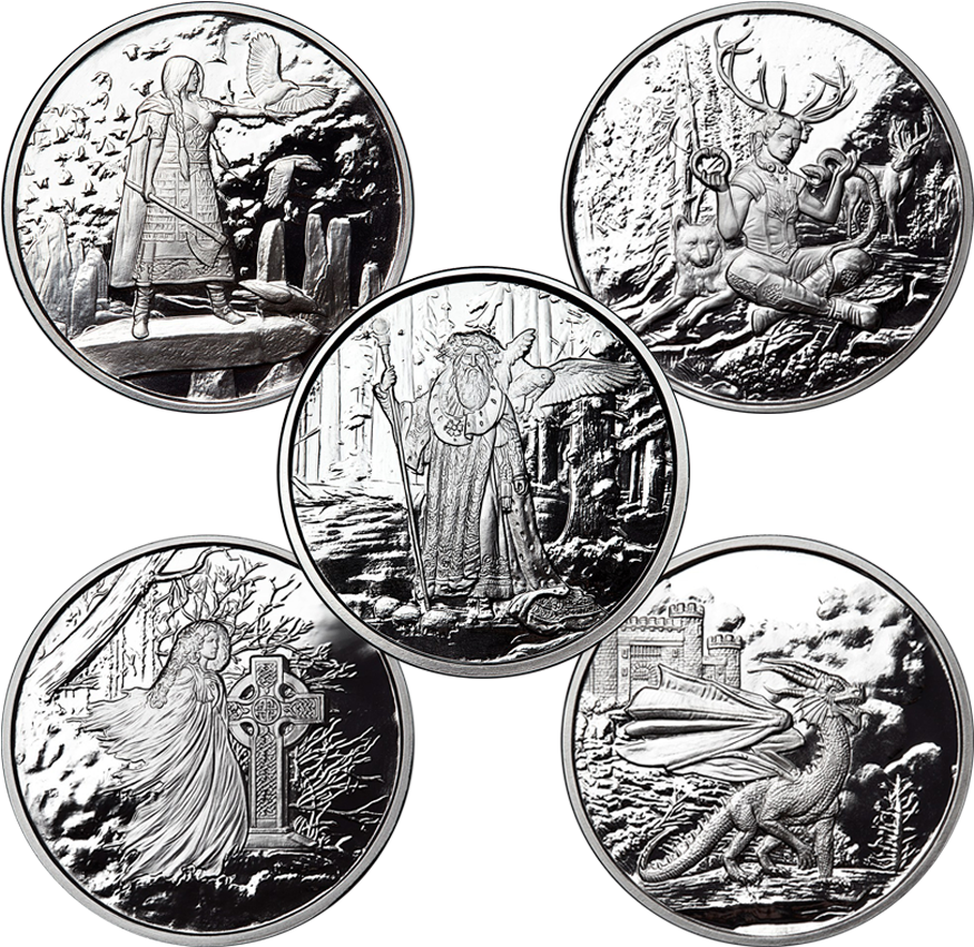 Celtic Lore 1oz Silver Proof Round Collection - Silver (900x900), Png Download
