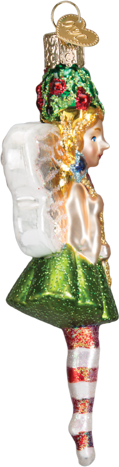 Old World Christmas Holly Fairy Glass Ornament - Costume Hat (1000x1000), Png Download
