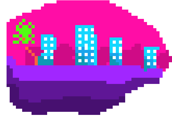 Png Vaporwave - Vaporwave Pixel Png (570x460), Png Download