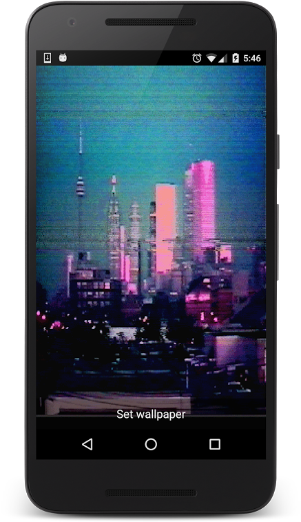 Vaporwave Live Wallpaper - Smartphone (525x900), Png Download