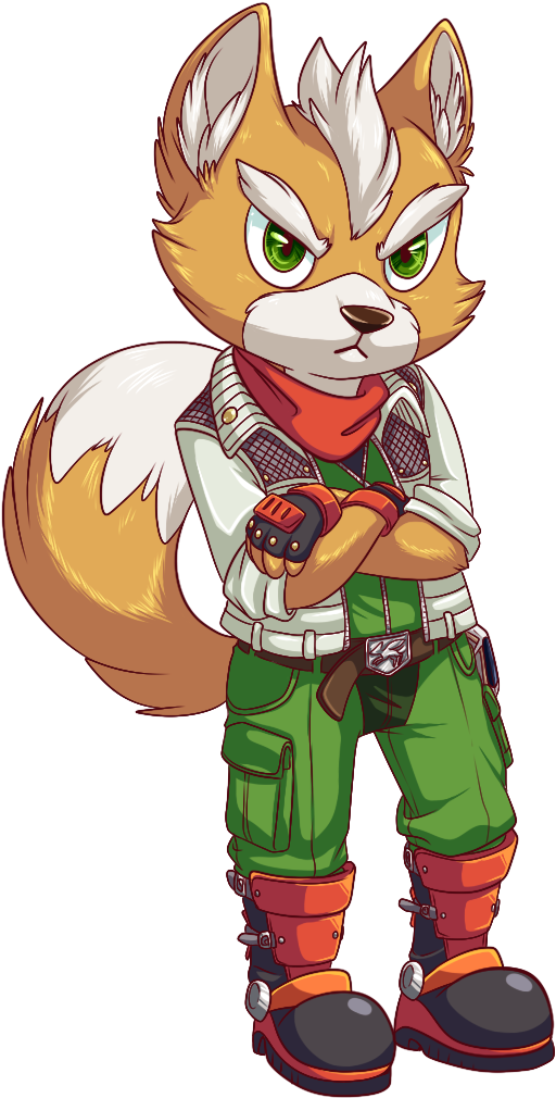 Fox Mccloud By Britishstarr On Deviantart - Fox Mccloud 2d (565x1035), Png Download