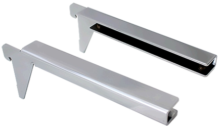 Metal Shelf Bracket Single Slot Glass Panel Pitch 50 - Clothes Hanger (480x480), Png Download