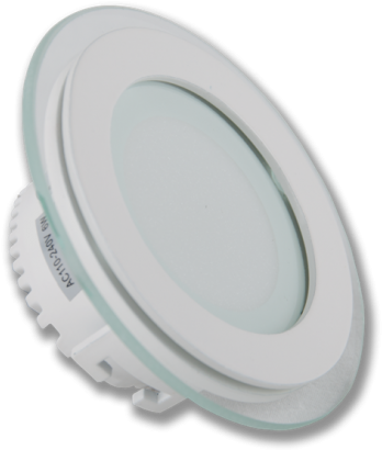 Led Downlight Glass 6w (500x500), Png Download
