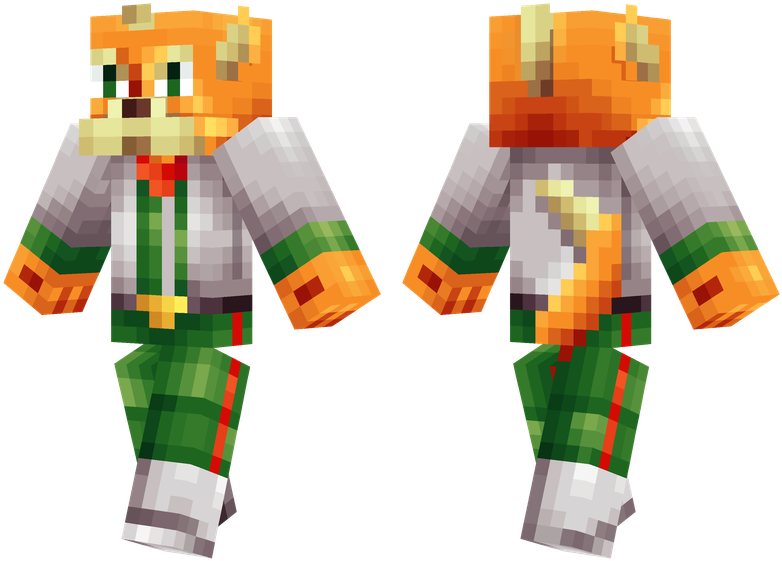Fox Mccloud - Boss Steve Minecraft Skin (804x576), Png Download