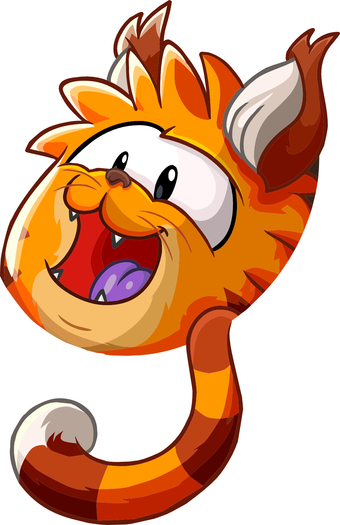 Login April 3 2014 Orange Tabby Cat Clear - Cartoon (1165x1800), Png Download