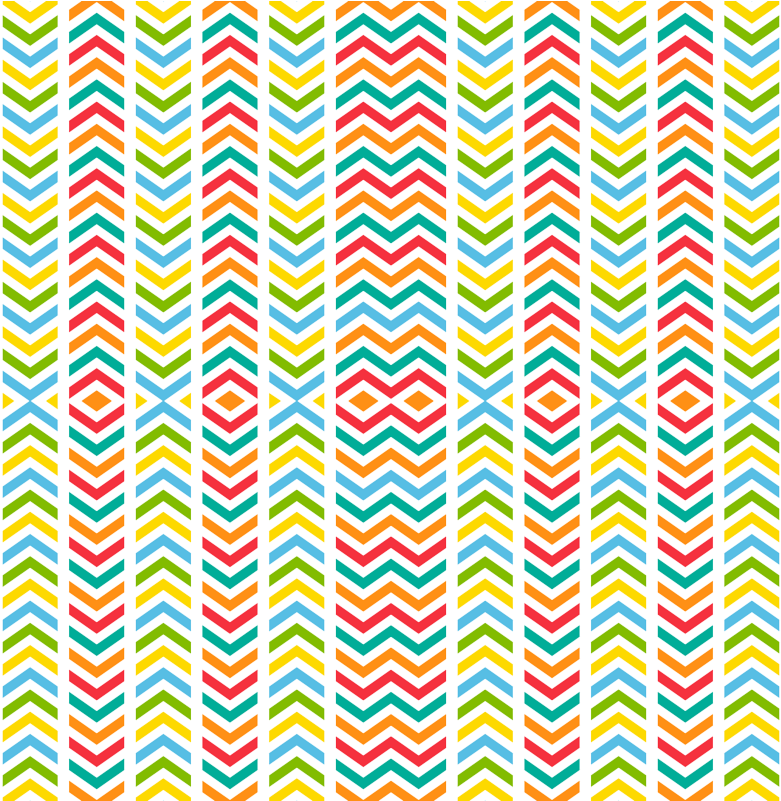 Playful Broken Chevron Colorful Giftwrap - Pattern (800x800), Png Download