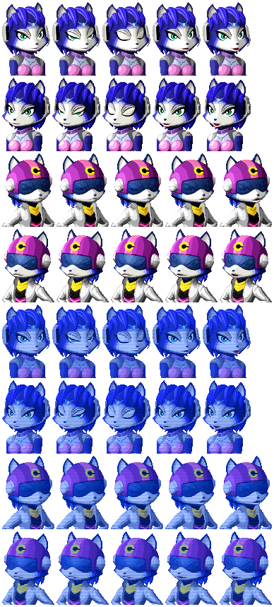 Fox Mccloud Sprites - Star Fox Krystal Sprite (388x859), Png Download