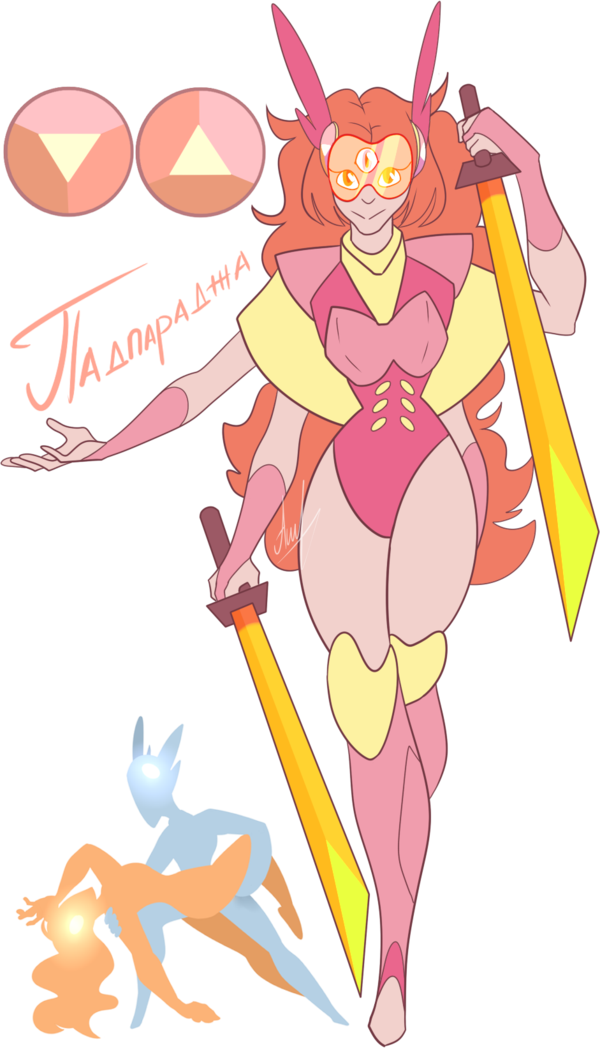 Steven Universe Fusion - Steven Universe Padparadscha Fusion (600x1048), Png Download