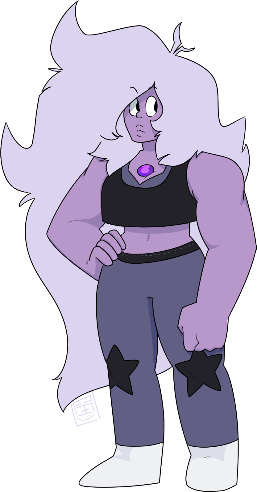 Clothing Fictional Character Purple Mammal Cartoon - Regular Amethyst Steven Universe (898x1656), Png Download