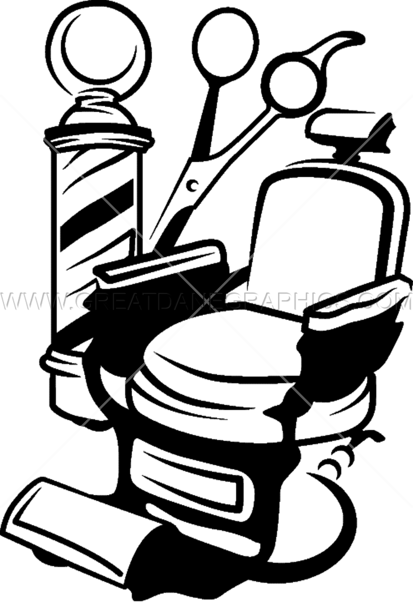 Picture Black And White Download Clippers Vector Barber - Barber Chair Clip Art (825x1202), Png Download
