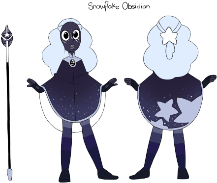 After Hearing Bismuth Talk About Her Other Gem Friends - Steven Universe Snowflake Obsidian (500x394), Png Download