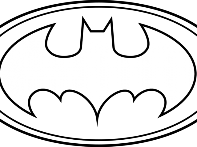 Batman Logo Line Art - Molde De Spinner De Batman (640x480), Png Download
