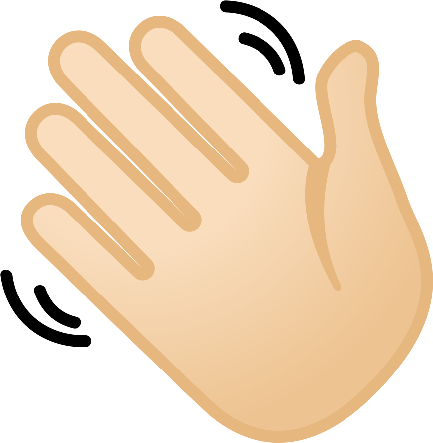 Download Svg Download Png - Emoji Mano Saludando (1024x1024), Png Download