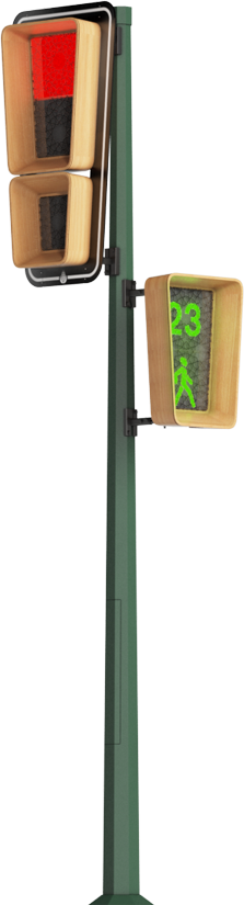 Isiklarius Is The World's First Traffic Light To Use - Пнг Светофор (223x825), Png Download