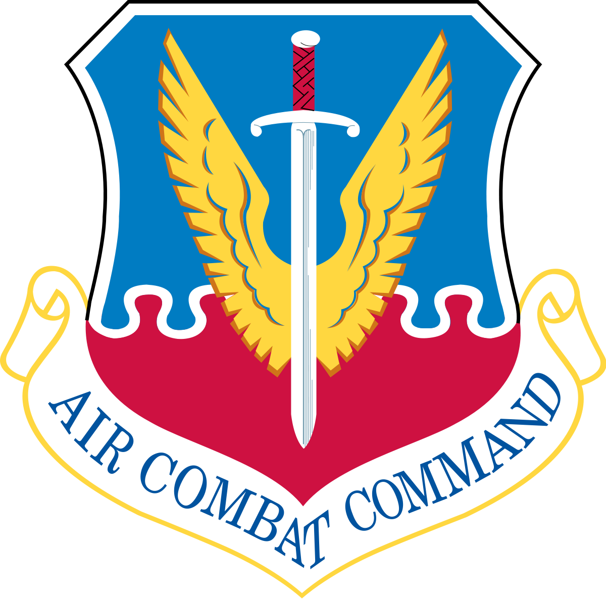 Air Combat Command Logo (1200x1186), Png Download