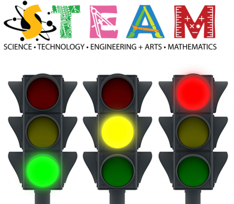Explorer's Club Logo With Traffic Light Image - Science Technology Engineering Art Mathematics Logo (480x430), Png Download