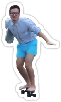 Chinchin Fall - Filthy Frank Skateboarding (375x360), Png Download