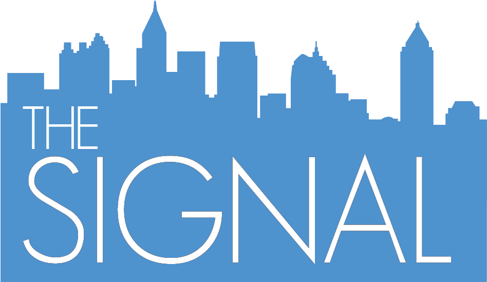 Black And White Silhouette Atlanta Skyline (1201x605), Png Download