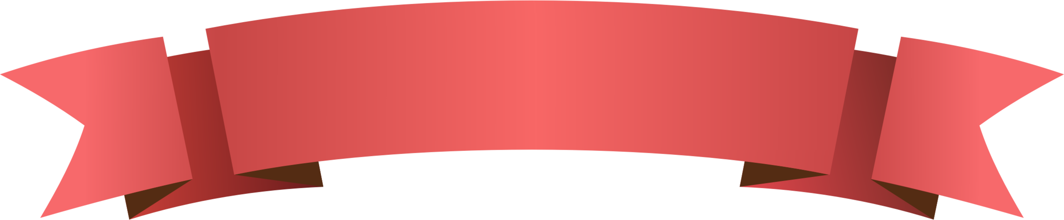 Red Banner Color Signage Message - Banners Clipart Coloured (3629x750), Png Download