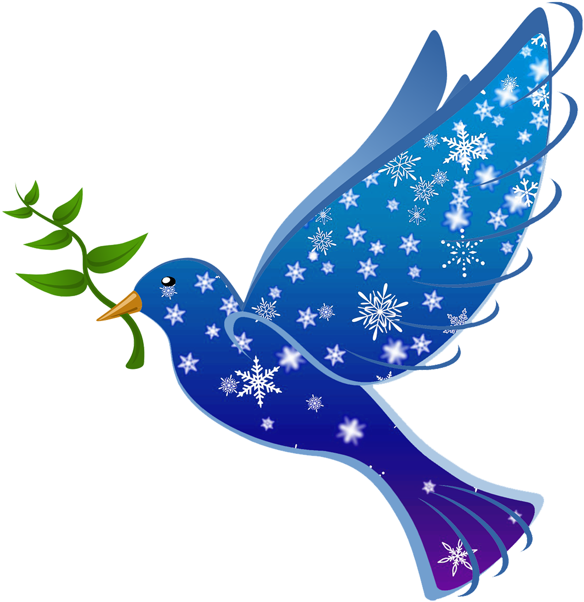 Wintry Peace Dove - World Peace Day 2018 (1280x1214), Png Download