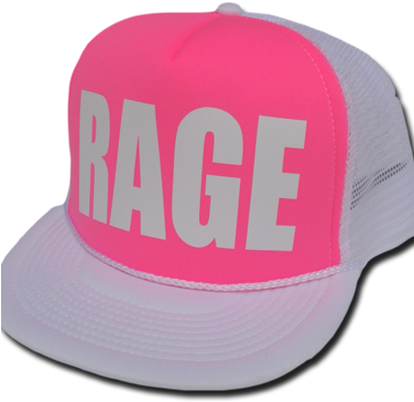 Rage White Pink - Pink Swag Hat Png (375x400), Png Download