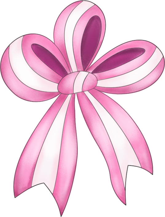 Gs ♡♥ Bow Clipart, White Bows, Paint Shop, Free Graphics - Pink And White Bow (537x705), Png Download