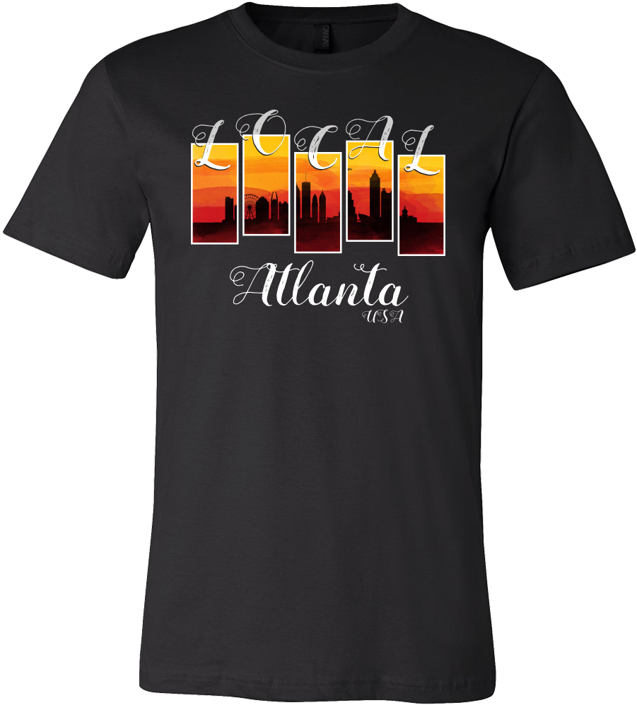 Atlanta Usa Map Origin Local Urban Home Skyline Shirt - Bbq Pit Boys T Shirt (1000x1000), Png Download