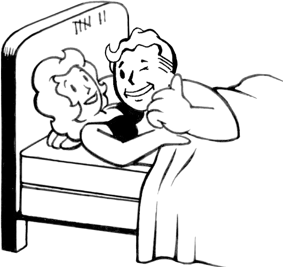 Fallout - Fallout Vault Boy Sex (627x581), Png Download