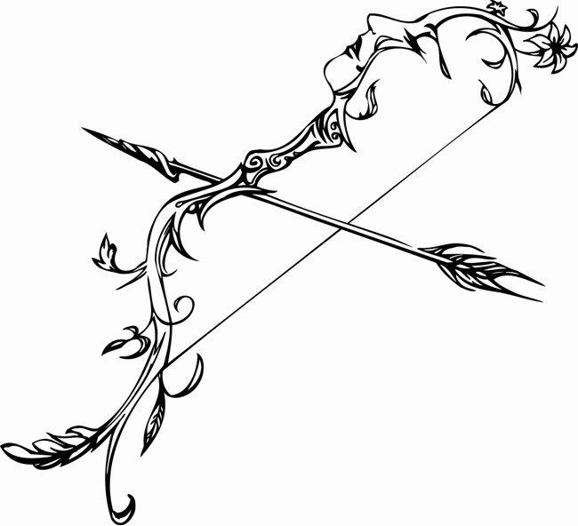 Arrow Bow Png Clipart - Bow And Arrow Png (650x592), Png Download