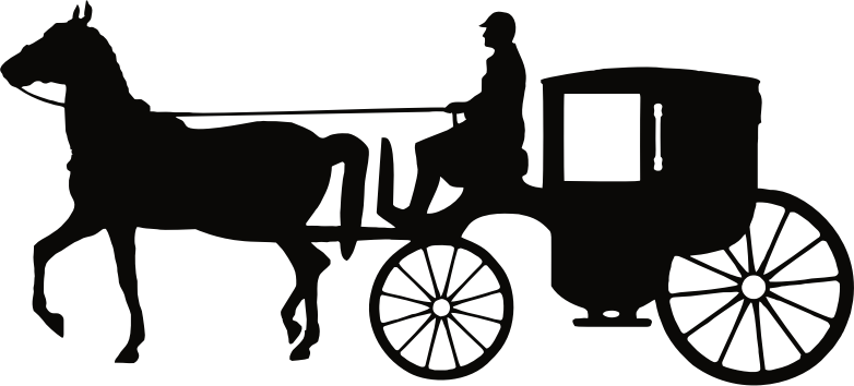 Medium Image - Horse And Carriage Svg (782x354), Png Download