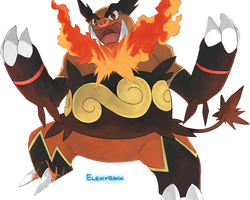 Hallo - Pokemon Emboar (500x400), Png Download