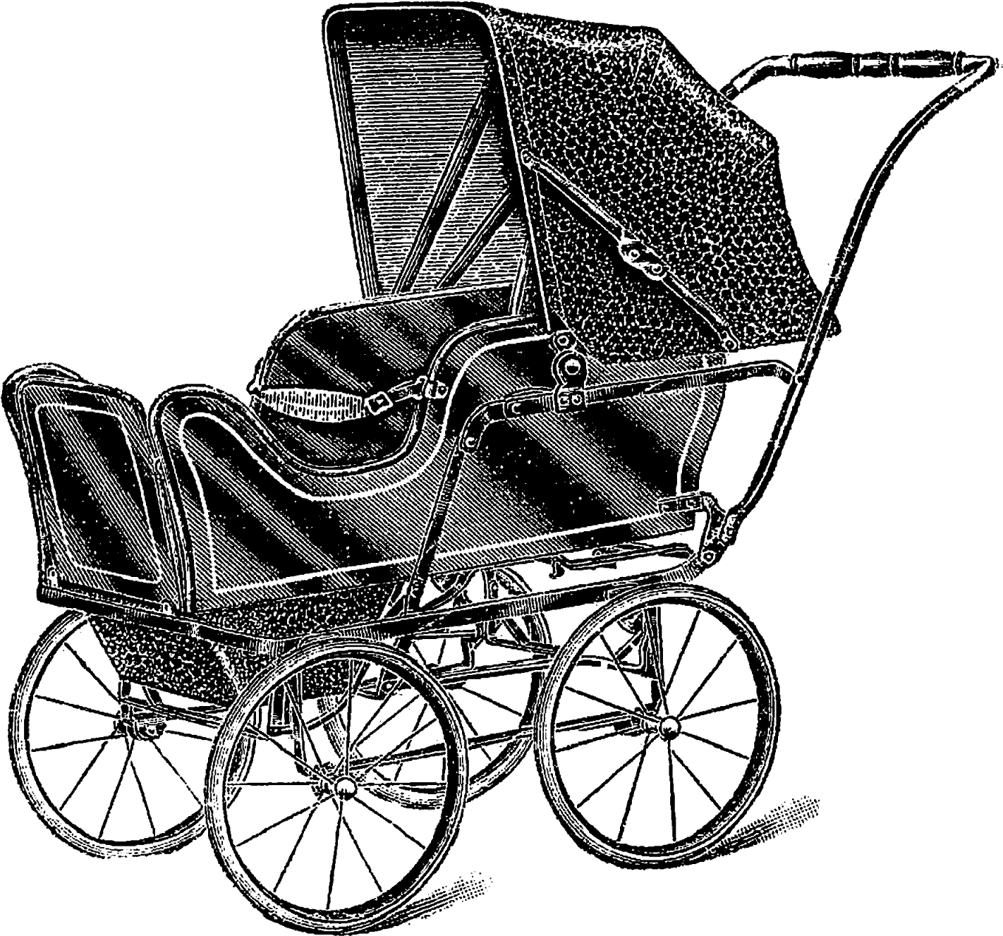 Vintage Baby Carriage Png Download - Vintage Transfer (1600x1494), Png Download