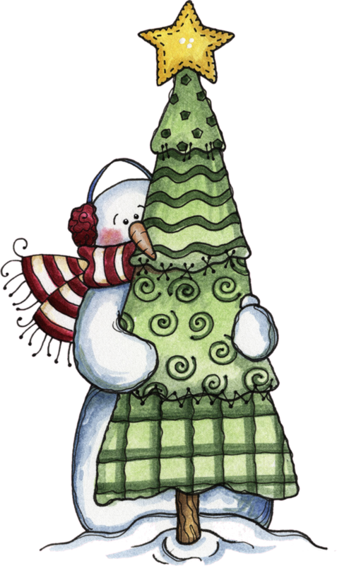 75 Best Snowman Watercolor Card Images On Pinterest - Country Christmas Tree Clipart (477x800), Png Download