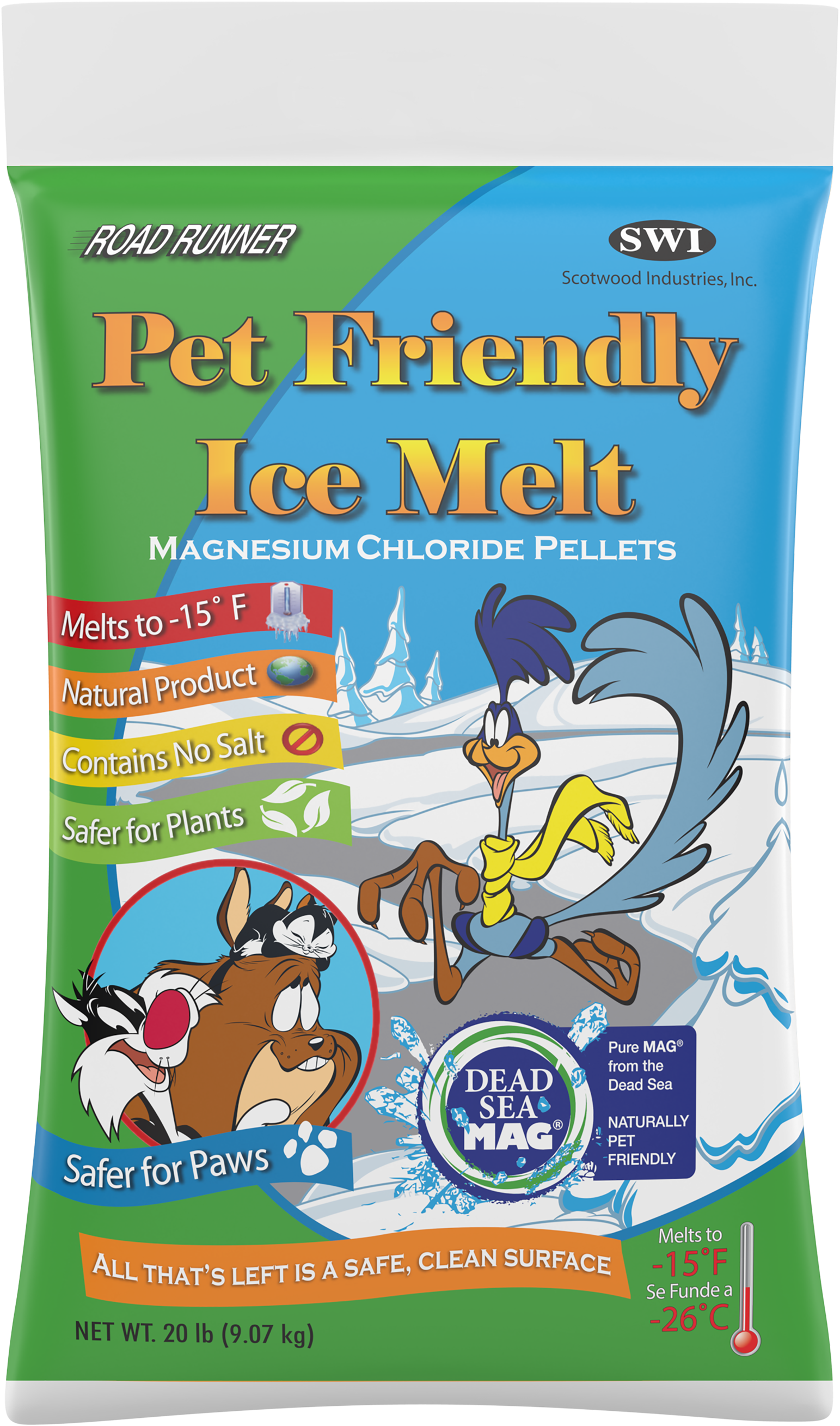 Road Runner Pet Friendly Ice Melt - Scotwood Industries Inc. Pet Friendly 20-lb. Ice Melt (3000x3000), Png Download