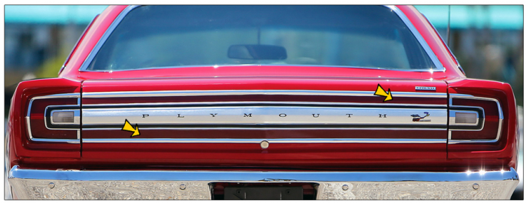 *1968 Plymouth Road Runner Tail Panel Pinstripe Kit - 1968 Plymouth Roadrunner (736x460), Png Download