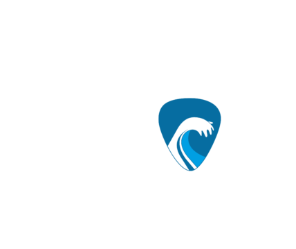 Blue Wave Guitar (428x359), Png Download