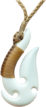 Bone Hei-matau Pendant, Beautifully Bound And Hand - Hei Matau (384x480), Png Download