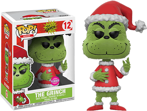 Grinch Funko Pop Flocked (600x600), Png Download