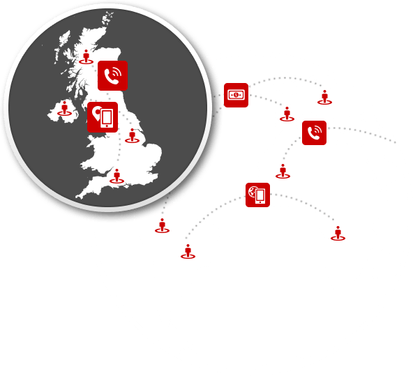 Domestic And International Services To Meet Your Communication - Satellite Image Of Uk (592x539), Png Download