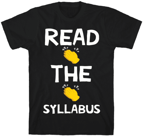 Read The Syllabus Clap Emoji Mens T-shirt - Aldi Tee Shirts (484x484), Png Download