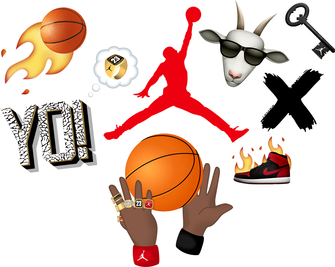 Powering Best In Class Sticker Apps For The World's - Greatman Air Jordan Nike Jumpman Logo Vinyl Sticker (1360x1130), Png Download