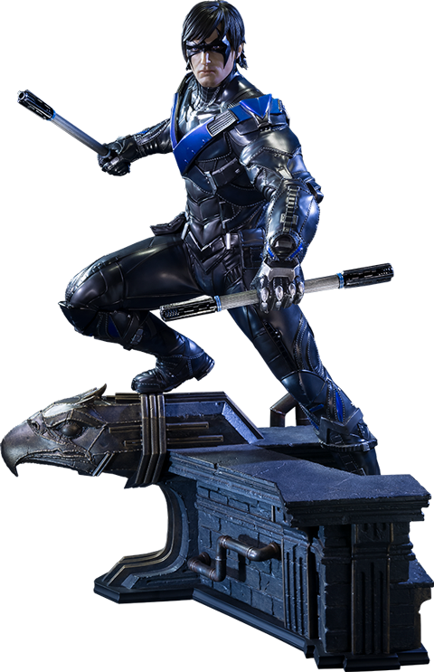 Dc Comics Batman Arkham Knight Nightwing Statue Prime1 - Batman Arkham Knight Nightwing Statue (480x743), Png Download