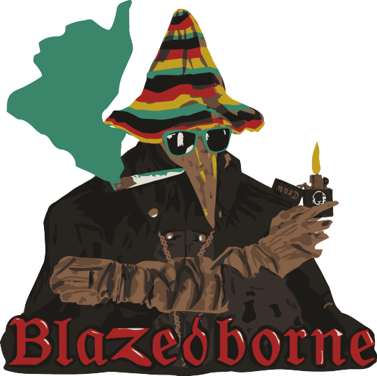 Blazeóborne Dark Souls Ii Bloodborne Dark Souls T-shirt - Bloodborne Weed (540x538), Png Download